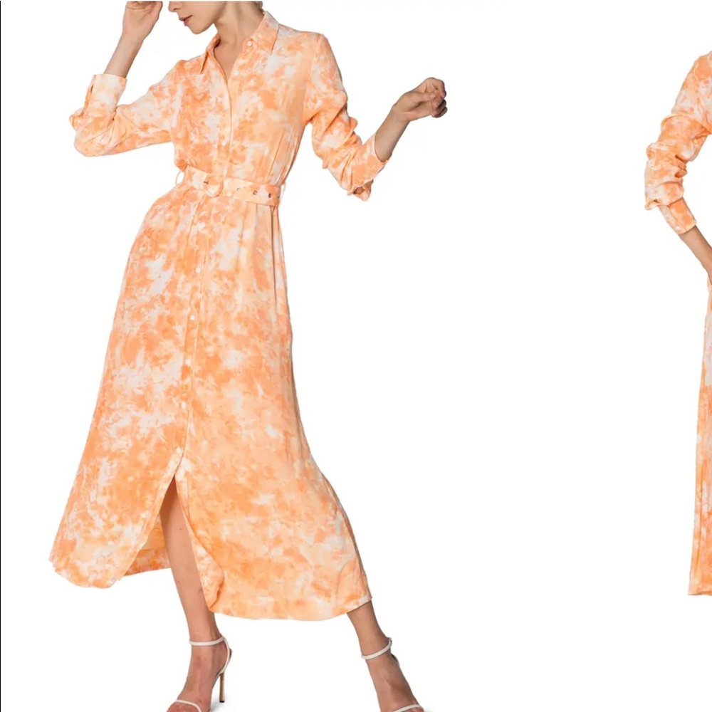 Print Belted Long Sleeve Shirtdress
S/W/F